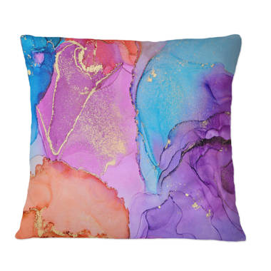 Purple and blue store pillows